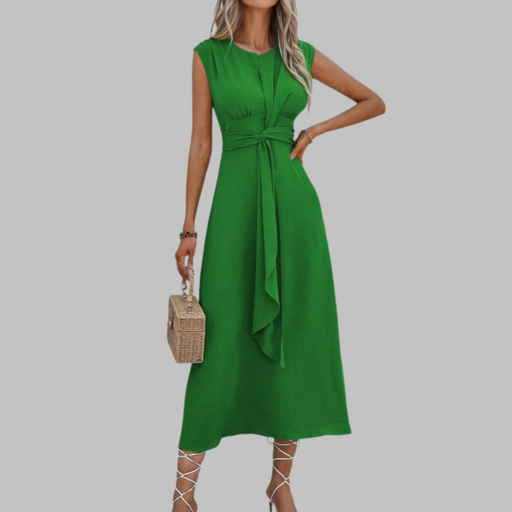 Lila™ - Elegant Sleeveless Round Neck Maxi Dress