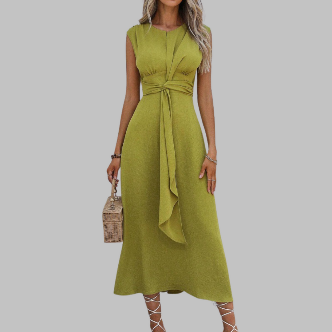 Lila™ - Elegant Sleeveless Round Neck Maxi Dress