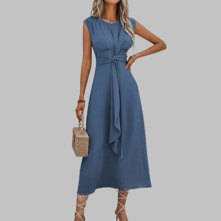 Lila™ - Elegant Sleeveless Round Neck Maxi Dress