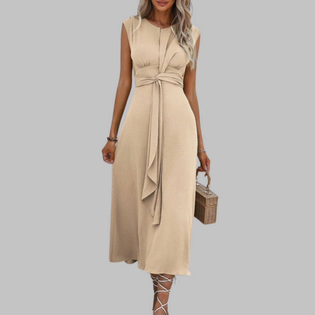Lila™ - Elegant Sleeveless Round Neck Maxi Dress