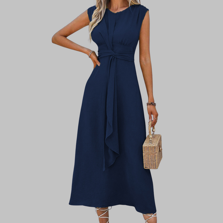 Lila™ - Elegant Sleeveless Round Neck Maxi Dress