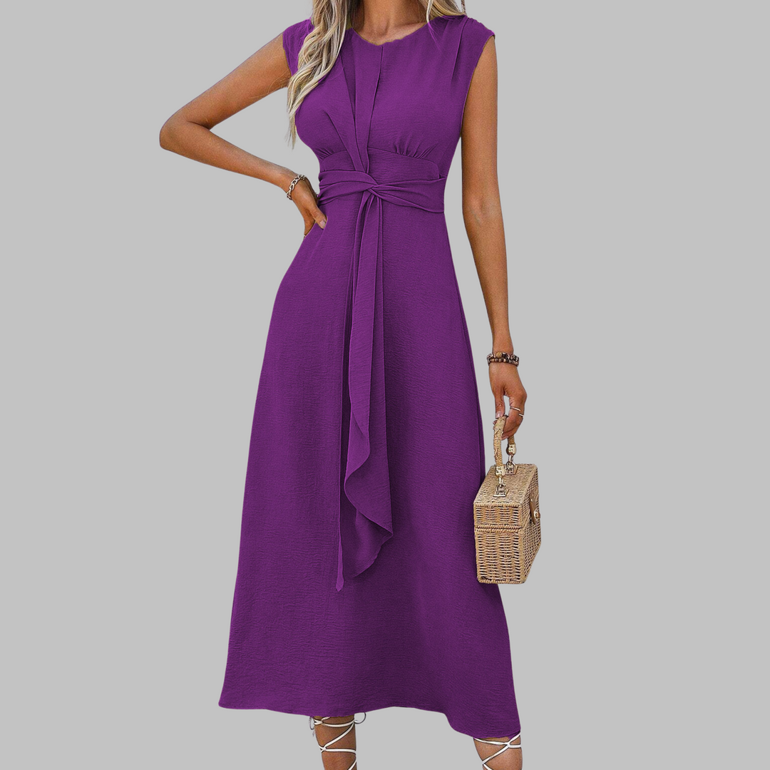 Lila™ - Elegant Sleeveless Round Neck Maxi Dress
