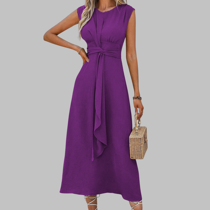 Lila™ - Elegant Sleeveless Round Neck Maxi Dress